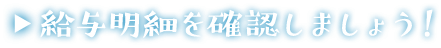 給与明細を確認しましょう！