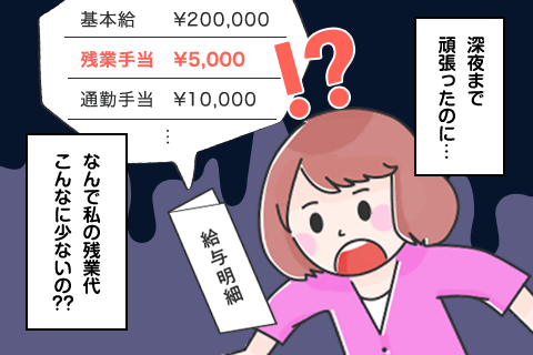 残業代がやけに少ない！？